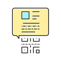 codice qr per trovare l'illustrazione isolata del vettore dell'icona del colore del prodotto