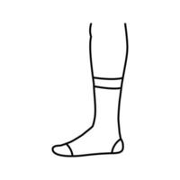 illustrazione isolata del vettore dell'icona della linea della calza tessile