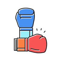 illustrazione vettoriale dell'icona del colore dello sport di combattimento della scatola