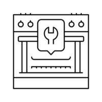 gas gamma riparazione linea icona vettore illustrazione