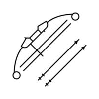 illustrazione vettoriale dell'icona della linea di arco e frecce