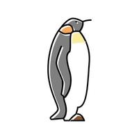 uccello pinguino nell'illustrazione vettoriale dell'icona del colore dello zoo