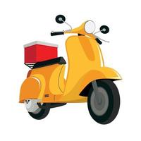 consegna un' rosso scooter vettore illustrazione