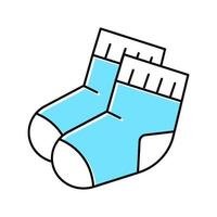 illustrazione isolata del vettore dell'icona del colore dei calzini dei bambini