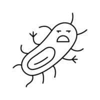 microbo batteri virus linea icona vettore illustrazione