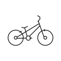 illustrazione vettoriale dell'icona della linea di trasporto della bici