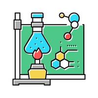 illustrazione vettoriale dell'icona del colore della chimica della disciplina scolastica