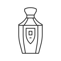 bicchiere fragranza bottiglia profumo linea icona vettore illustrazione
