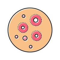 illustrazione vettoriale dell'icona del colore della malattia della pelle dell'acne