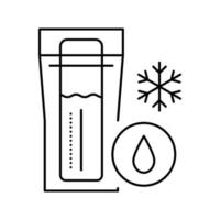 illustrazione vettoriale dell'icona della linea di conservazione del latte congelato