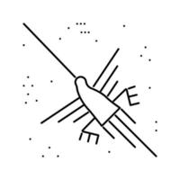 illustrazione vettoriale dell'icona della linea dell'immagine di nazca