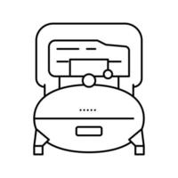 illustrazione vettoriale dell'icona della linea del compressore d'aria industriale