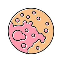 illustrazione vettoriale dell'icona del colore della malattia della pelle della dermatite atopica