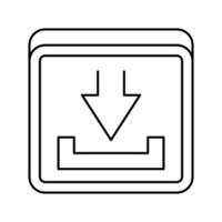 Scarica freccia linea icona vettore illustrazione
