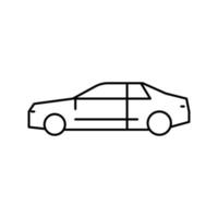 illustrazione vettoriale dell'icona della linea di auto coupé