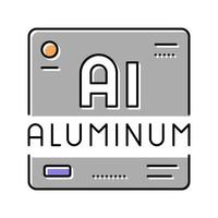 illustrazione vettoriale dell'icona del colore del materiale chimico in alluminio