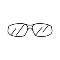 freddo bicchieri ottico linea icona vettore illustrazione