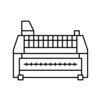 illustrazione vettoriale dell'icona della linea di strumenti industriali di separazione del grano