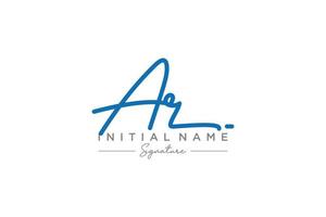 iniziale ar firma logo modello vettore. mano disegnato calligrafia lettering vettore illustrazione.