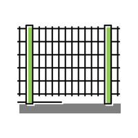 illustrazione vettoriale dell'icona del colore del recinto di filo