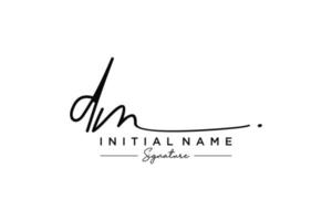 iniziale dm firma logo modello vettore. mano disegnato calligrafia lettering vettore illustrazione.