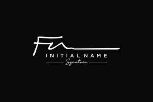 iniziale fn firma logo modello vettore. mano disegnato calligrafia lettering vettore illustrazione.