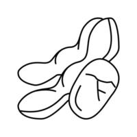illustrazione vettoriale dell'icona della linea di noci di soia
