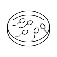 illustrazione vettoriale dell'icona della linea di preparazione dello sperma
