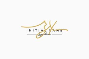 iniziale zx firma logo modello vettore. mano disegnato calligrafia lettering vettore illustrazione.