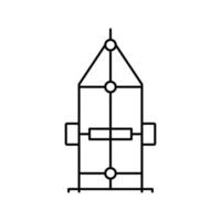 illustrazione vettoriale dell'icona della linea del rimorchio del carrello