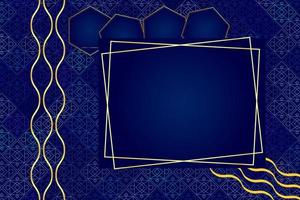 moderno lusso astratto sfondo con d'oro linea elementi. moderno blu sfondo per design vettore