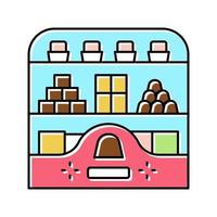 contatore negozio di caramelle icona colore illustrazione vettoriale