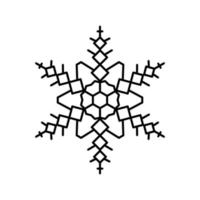 fiocco di neve inverno linea icona vettore illustrazione