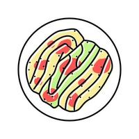 illustrazione vettoriale dell'icona del colore dell'insalata di kimchi