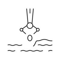 illustrazione vettoriale dell'icona della linea di semina del robot meccanico