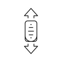 illustrazione vettoriale dell'icona della linea di scorrimento della rotellina