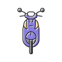 scooter trasporto veicolo colore icona vettore illustrazione