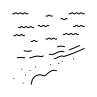 illustrazione vettoriale dell'icona della linea dell'isola di fraser