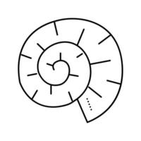 illustrazione vettoriale dell'icona della linea a conchiglia