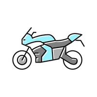 illustrazione vettoriale dell'icona del colore del trasporto della motocicletta
