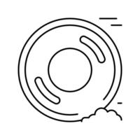 illustrazione vettoriale dell'icona della linea di pneumatici da corsa di trascinamento