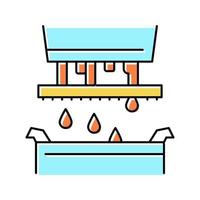 illustrazione vettoriale dell'icona del colore dello sciroppo d'acero di filtrazione