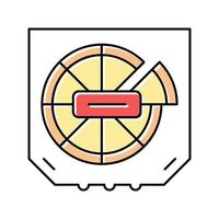 illustrazione vettoriale dell'icona del colore della scatola della pizza