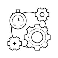 illustrazione vettoriale dell'icona della linea temporale del processo di lavoro