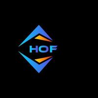 hof astratto tecnologia logo design su nero sfondo. hof creativo iniziali lettera logo concetto. vettore