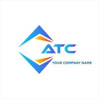 atc astratto tecnologia logo design su bianca sfondo. atc creativo iniziali lettera logo concetto. vettore