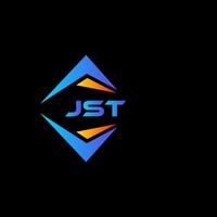 jst astratto tecnologia logo design su nero sfondo. jst creativo iniziali lettera logo concetto. vettore
