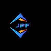 jpf astratto tecnologia logo design su nero sfondo. jpf creativo iniziali lettera logo concetto. vettore
