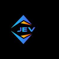 jev astratto tecnologia logo design su nero sfondo. jev creativo iniziali lettera logo concetto. vettore