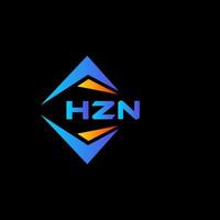 hzn astratto tecnologia logo design su nero sfondo. hzn creativo iniziali lettera logo concetto. vettore